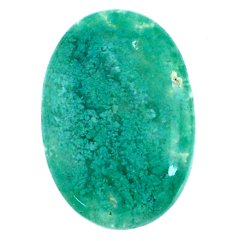 Natural 18.45cts chalcedony green cabochon 26x18 mm oval loose gemstone s20591