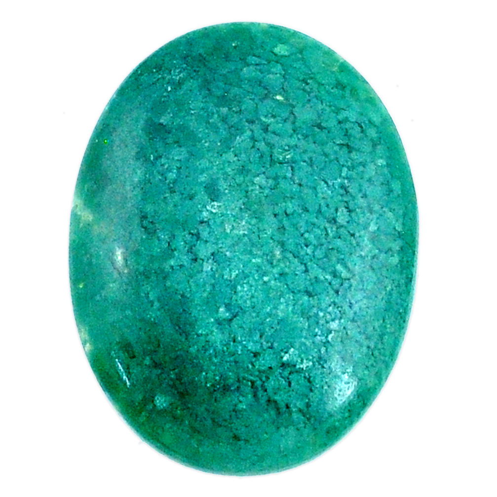 Natural 20.10cts chalcedony green cabochon 27x20 mm oval loose gemstone s20593