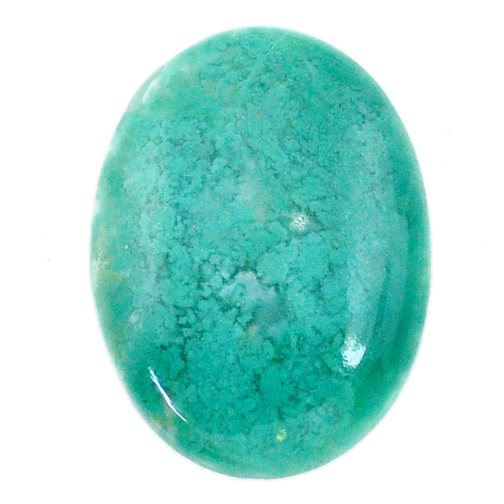 Natural 26.30cts chalcedony green cabochon 28x20 mm oval loose gemstone s20600