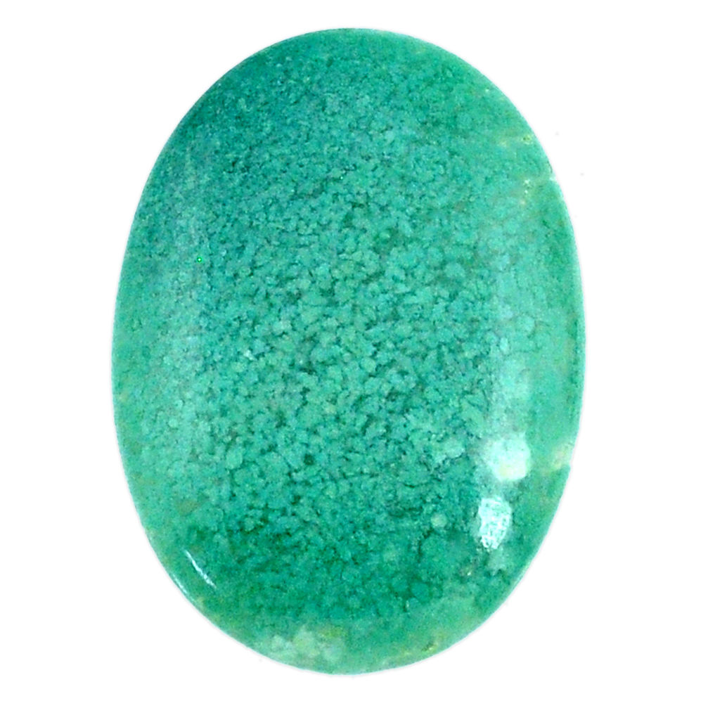 Natural 25.10cts chalcedony green cabochon 30x21.5 mm oval loose gemstone s20598