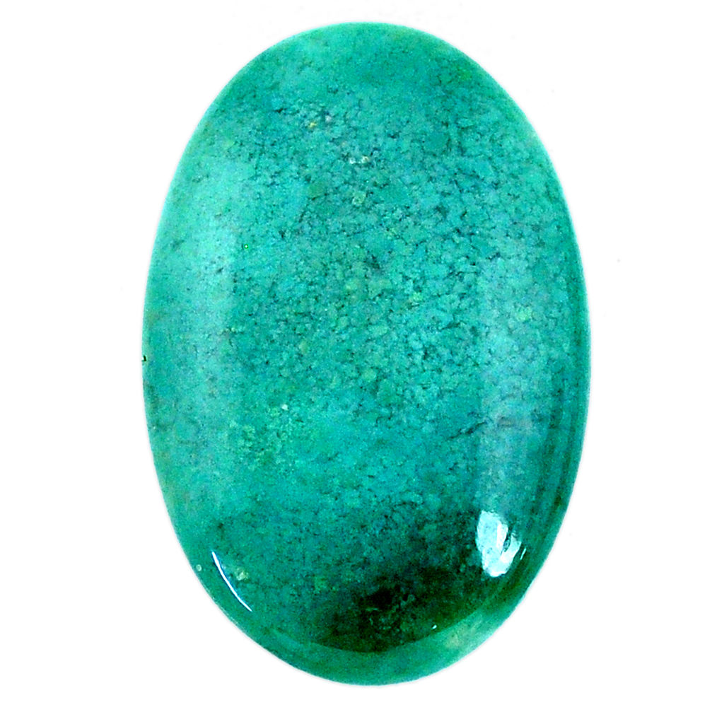 Natural 37.40cts chalcedony green cabochon 37x24 mm oval loose gemstone s20588