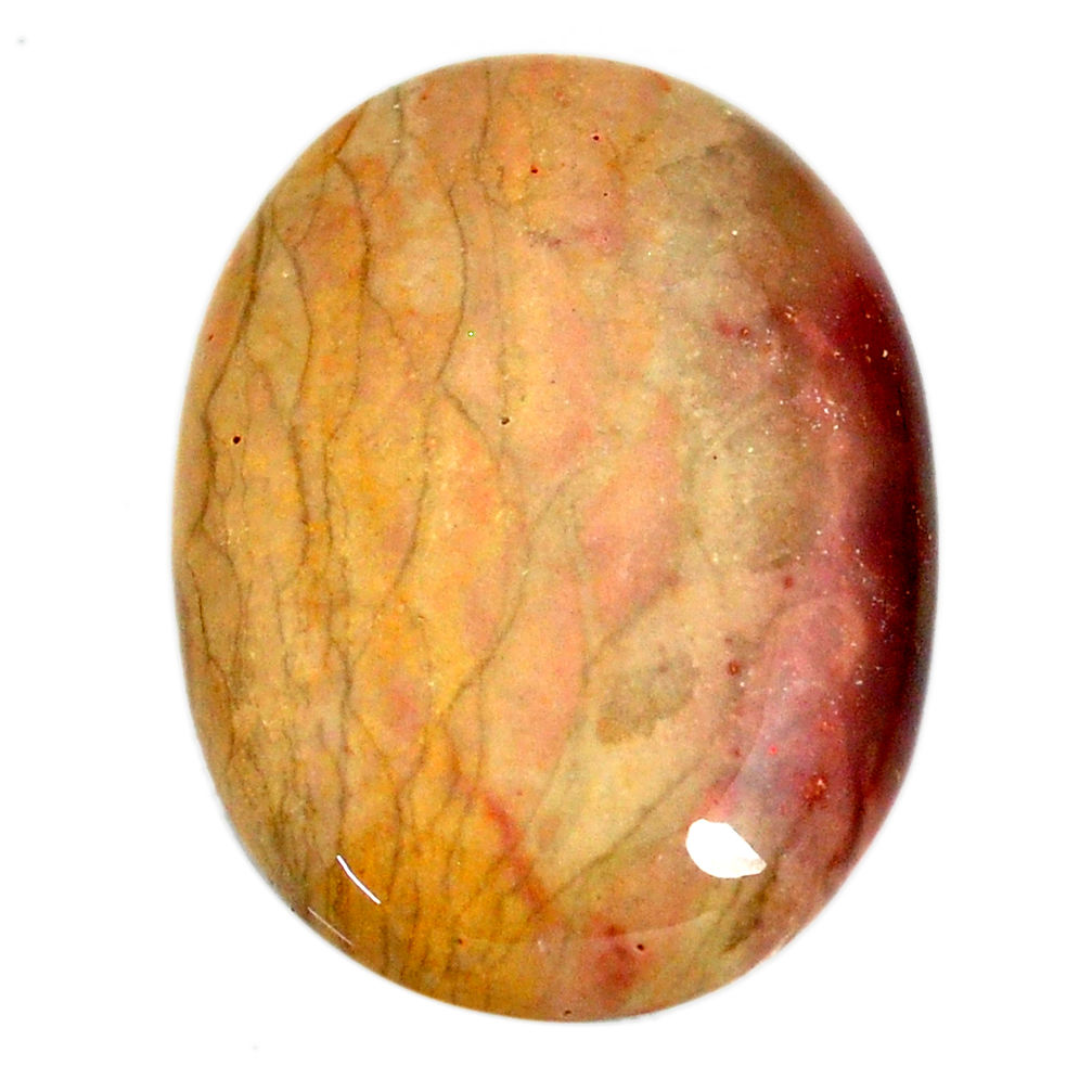 Natural 50.10cts cherry creek jasper brown 37x26 mm oval loose gemstone s21931