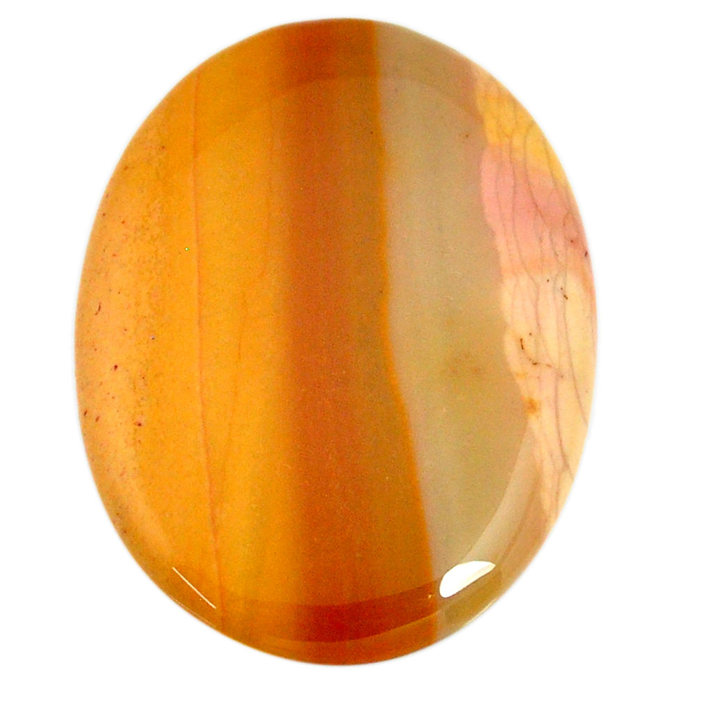 Natural 39.45cts cherry creek jasper brown 37x27 mm oval loose gemstone s21935