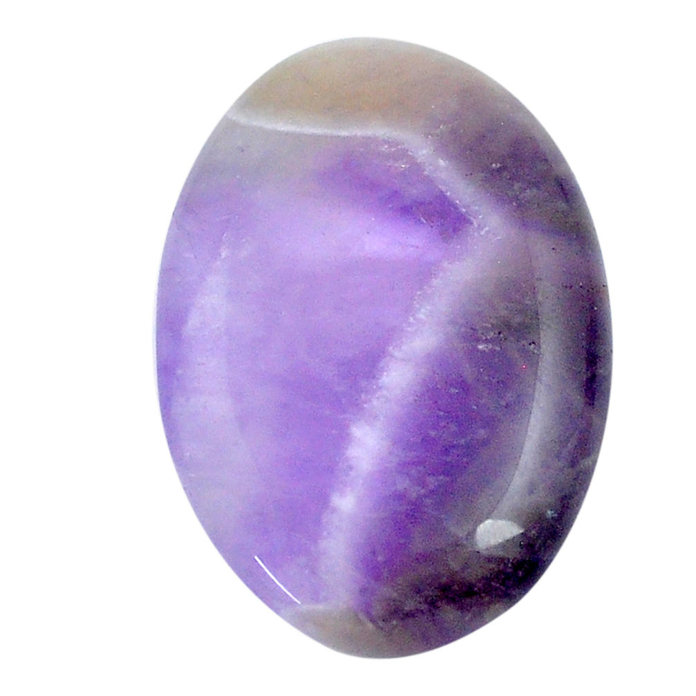 Natural 30.25cts chevron amethyst purple 33x22.5 mm oval loose gemstone s26135
