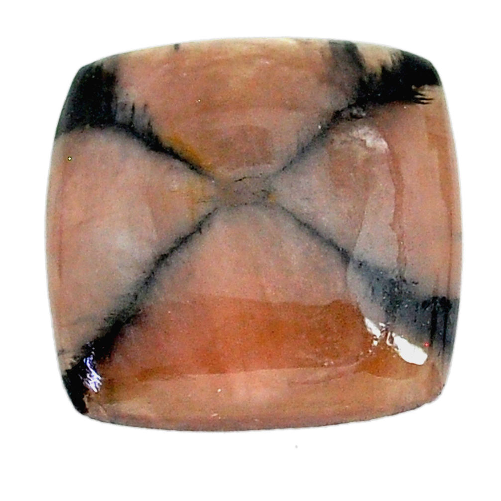 Natural 34.90cts chiastolite brown cabochon 23x23 mm loose gemstone s22486