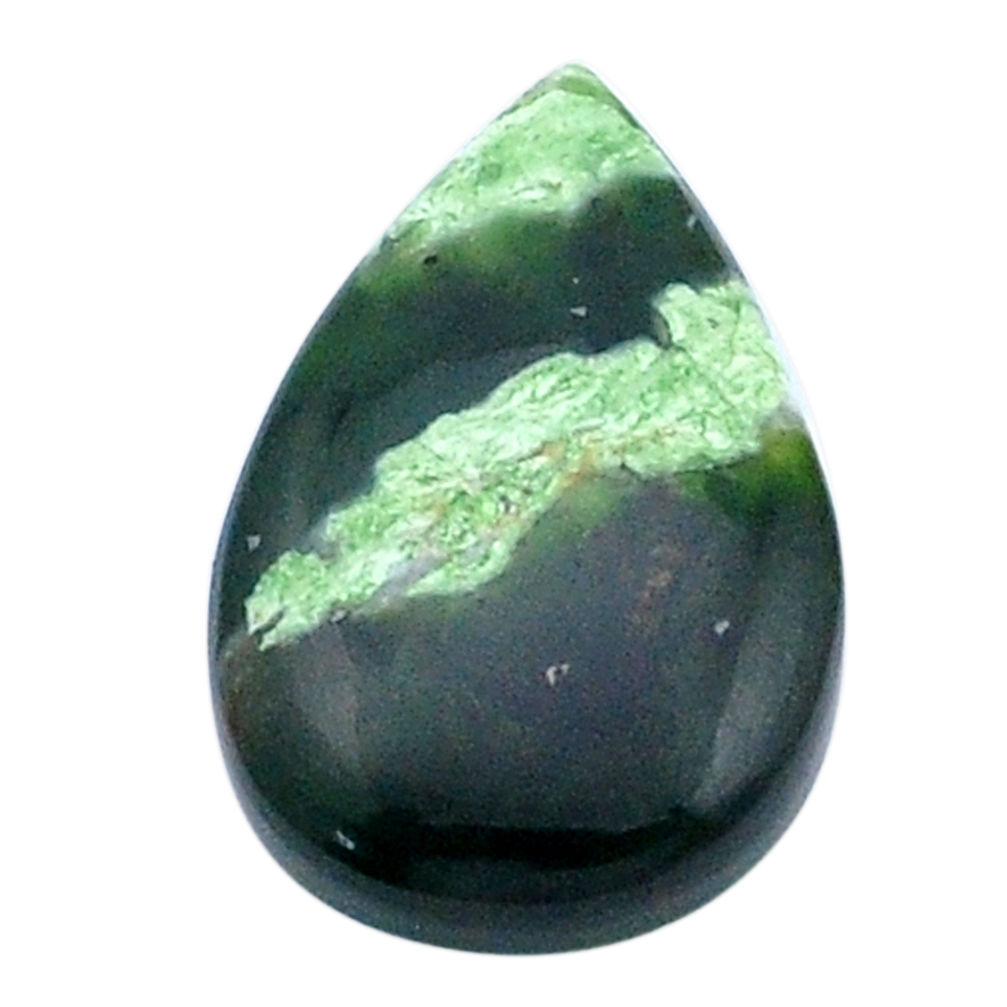 Natural 10.30cts chrome chalcedony cabochon 23x15 mm pear loose gemstone s27695