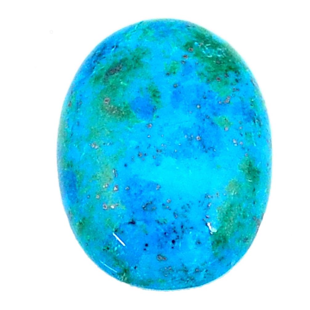 Natural 20.45cts chrysocolla blue cabochon 24x17 mm oval loose gemstone s22569
