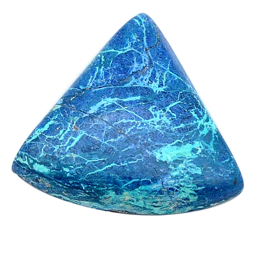 Natural 37.95cts chrysocolla blue cabochon 32x31 mm fancy loose gemstone s28557