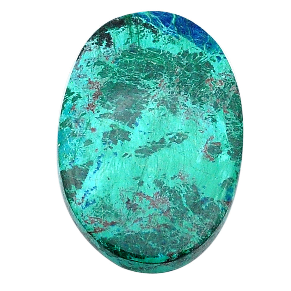 Natural 40.30cts chrysocolla blue cabochon 33.5x21 mm oval loose gemstone s28568
