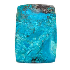 Natural 33.40cts chrysocolla blue cabochon 34x22mm octagan loose gemstone s29997