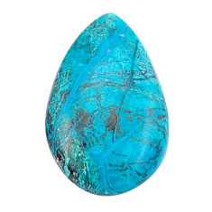 Natural 30.45cts chrysocolla blue cabochon 35x22 mm pear loose gemstone s29988
