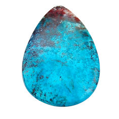 Natural 39.15cts chrysocolla blue cabochon 45x30 mm pear loose gemstone s29991