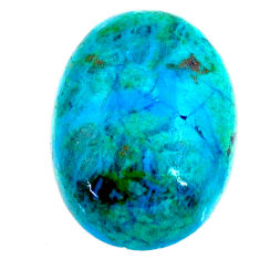 Natural 14.45cts chrysocolla green cabochon 20x15 mm oval loose gemstone s21252
