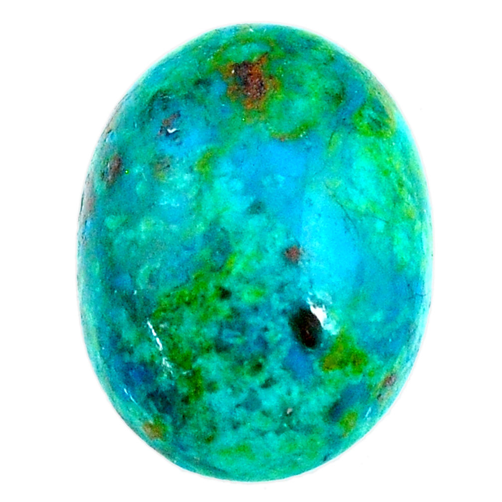 Natural 14.45cts chrysocolla green cabochon 20x15 mm oval loose gemstone s21267