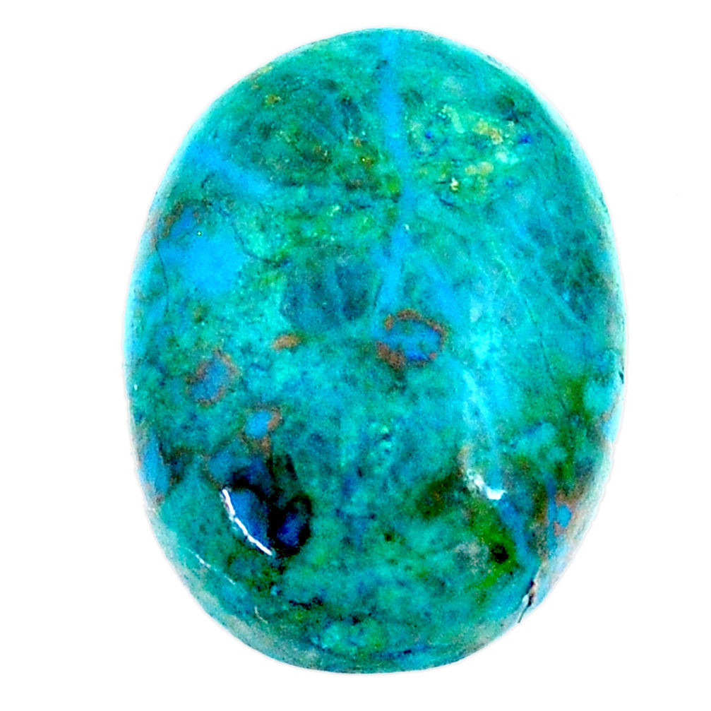 Natural 16.30cts chrysocolla green cabochon 20x15 mm oval loose gemstone s21276