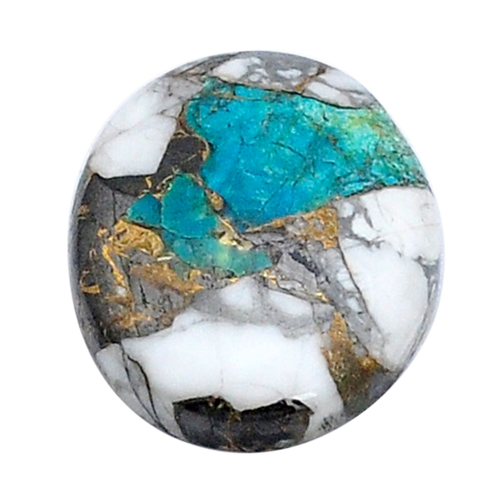 Natural 11.45cts chrysocolla howlite shugnite 20.5x16 mm loose gemstone s28958