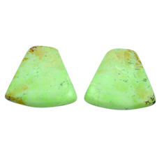 Natural 15.15cts chrysoprase green cabochon 16x16 mm pair loose gemstone s29417