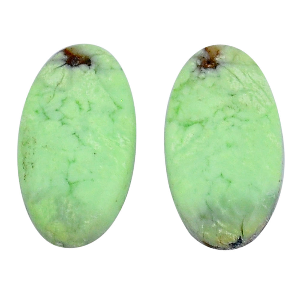 Natural 15.30cts chrysoprase green cabochon 20x10 mm pair loose gemstone s29414