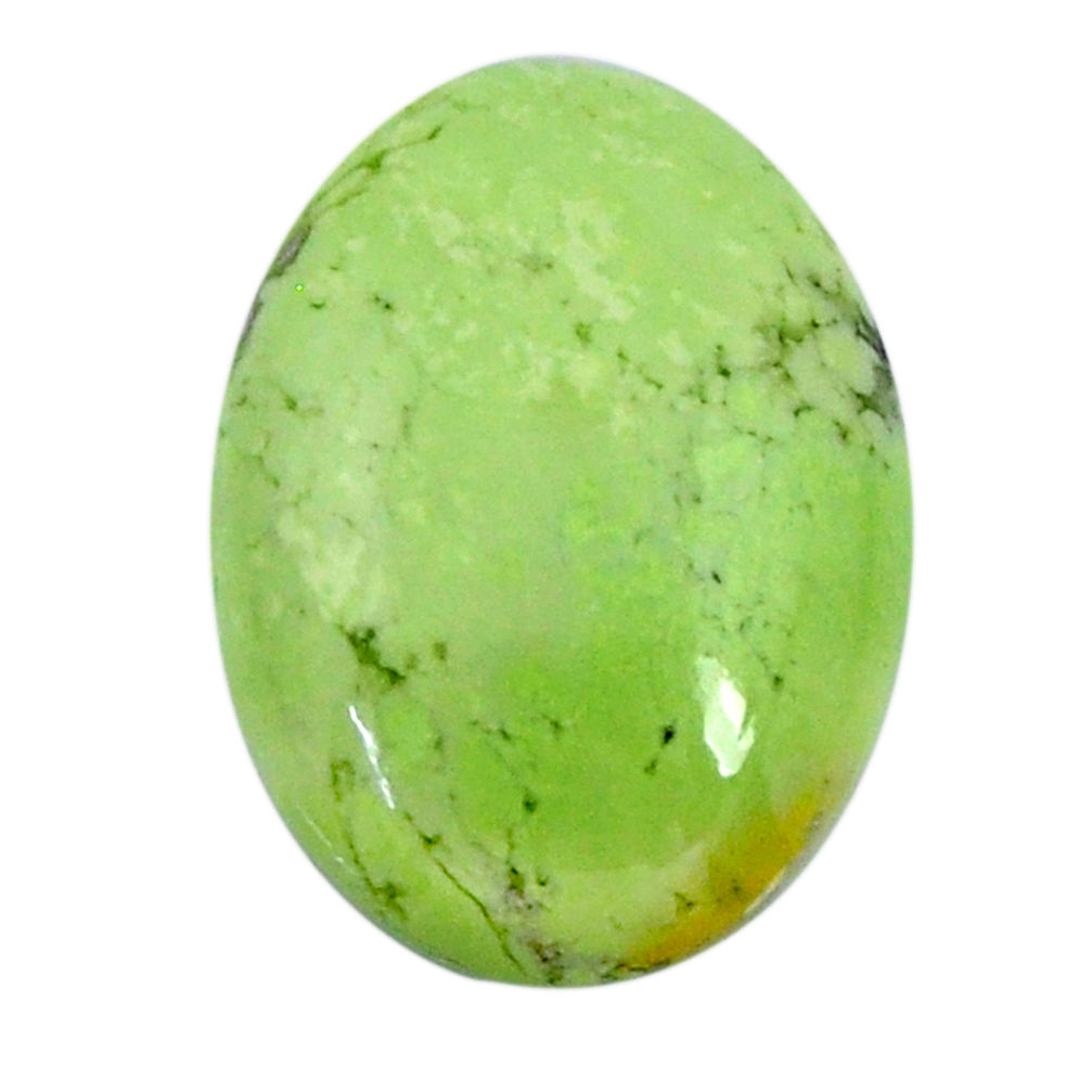 Natural 15.10cts chrysoprase lemon cabochon 20x15 mm oval loose gemstone s19810