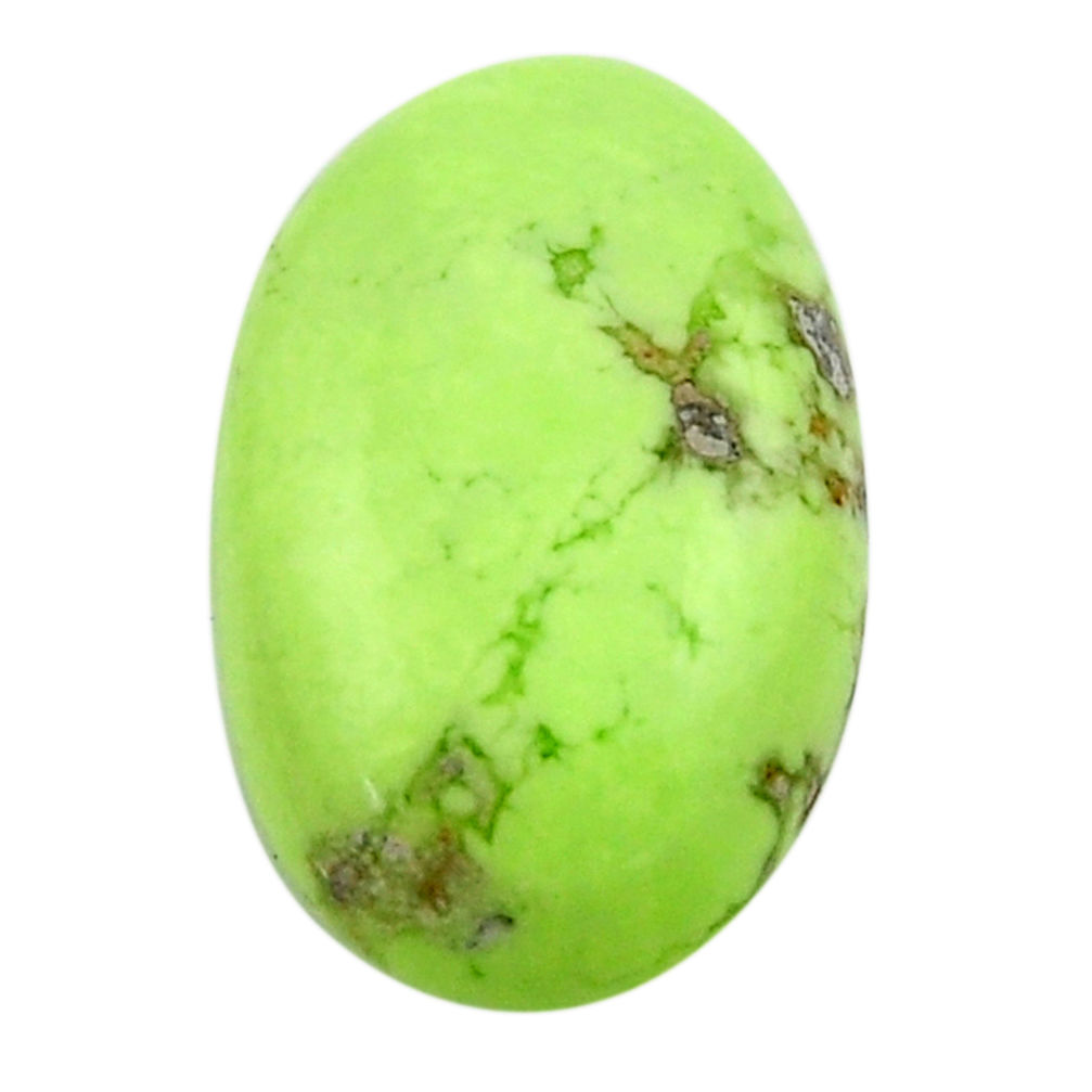 Natural 13.45cts chrysoprase lemon cabochon 21x13 mm oval loose gemstone s17560