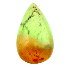  chrysoprase lemon cabochon 21x15 mm pear loose gemstone s17565