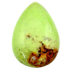  chrysoprase lemon cabochon 22.5x15mm pear loose gemstone s17563