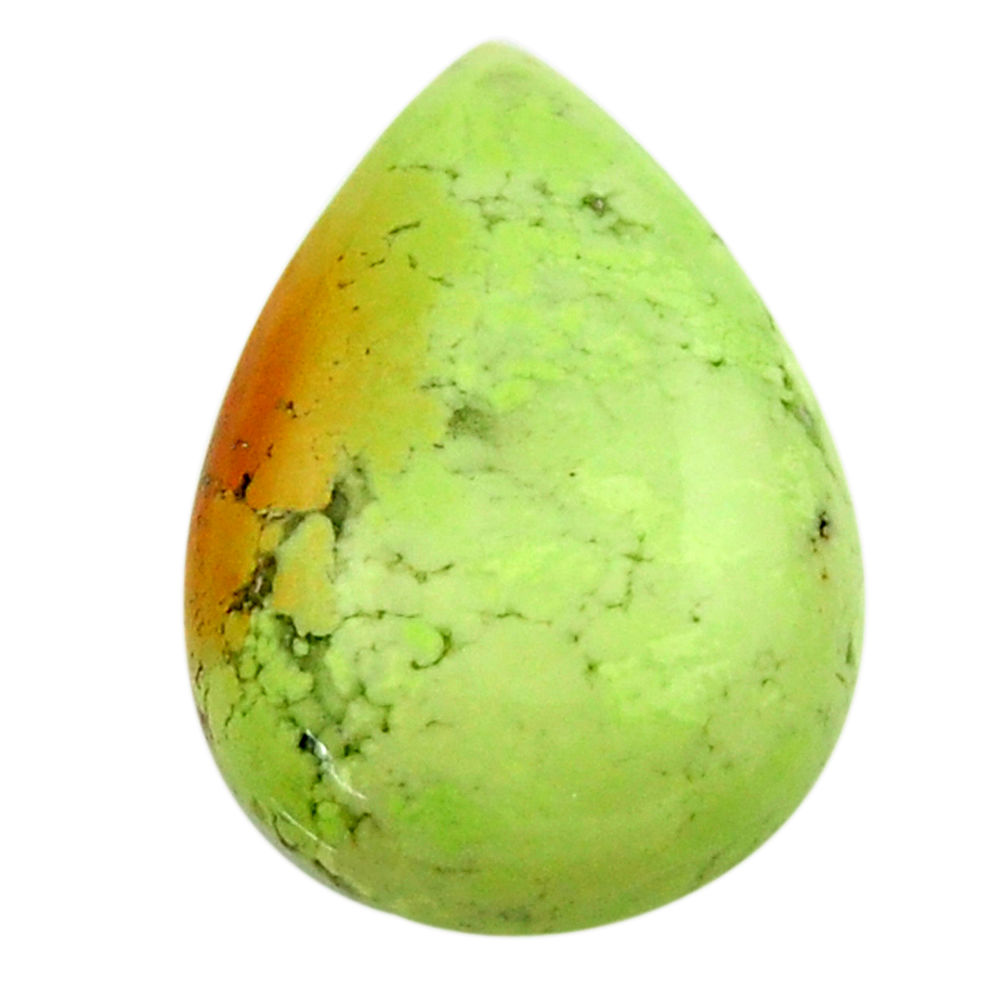  chrysoprase lemon cabochon 22.5x16mm pear loose gemstone s17574
