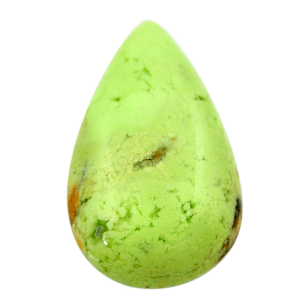  chrysoprase lemon cabochon 24x15 mm pear loose gemstone s17566