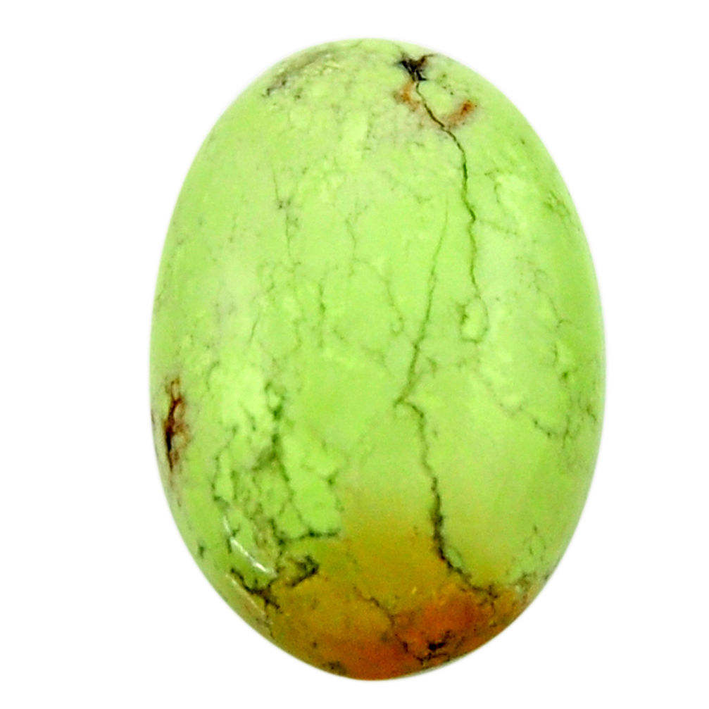 Natural 20.05cts chrysoprase lemon cabochon 24x16 mm oval loose gemstone s17569