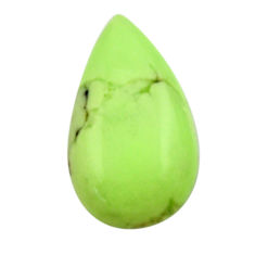 Natural 13.45cts chrysoprase lemon cabochon 25x13.5mm pear loose gemstone s17572