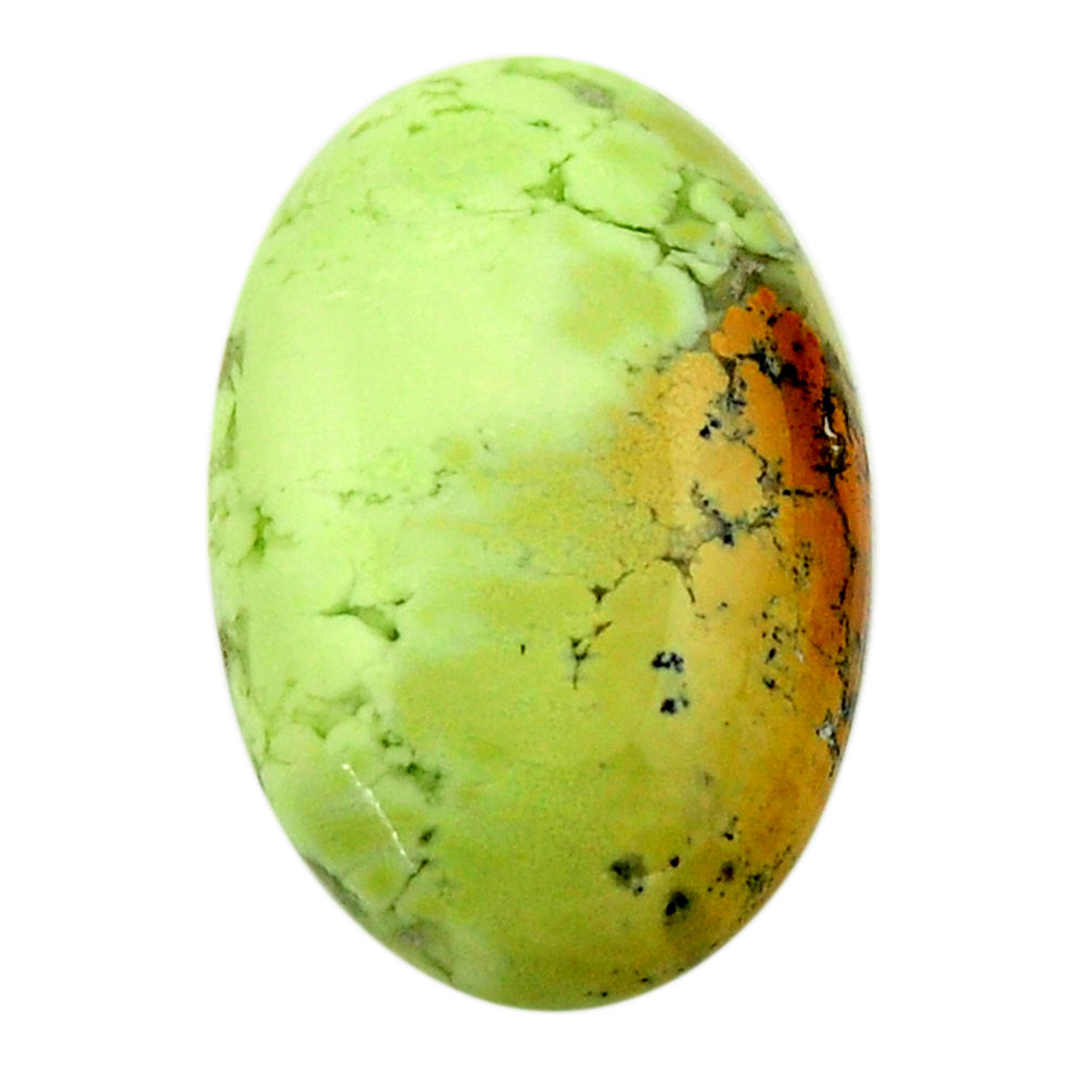  chrysoprase lemon cabochon 25x16 mm oval loose gemstone s17575