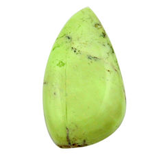 Natural 16.35cts chrysoprase lemon cabochon 26x14 mm pear loose gemstone s17573