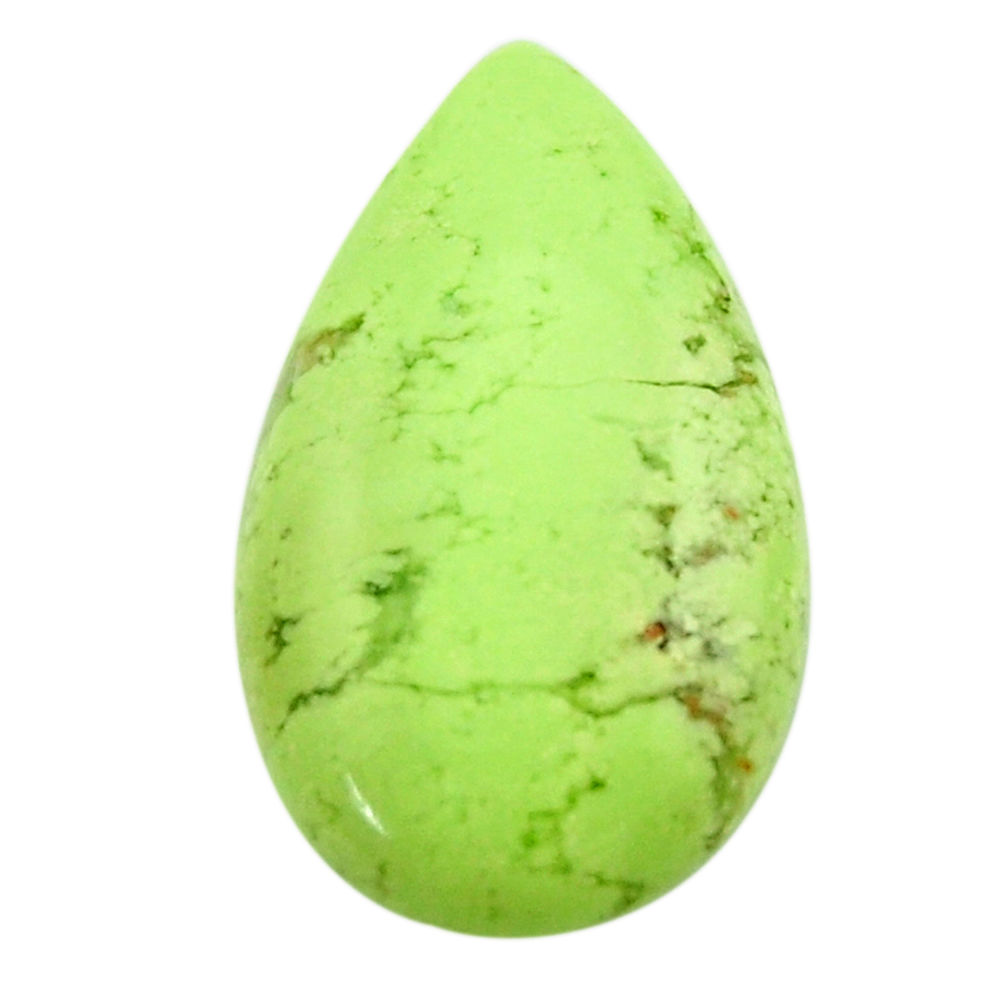  chrysoprase lemon cabochon 26x15 mm pear loose gemstone s17551