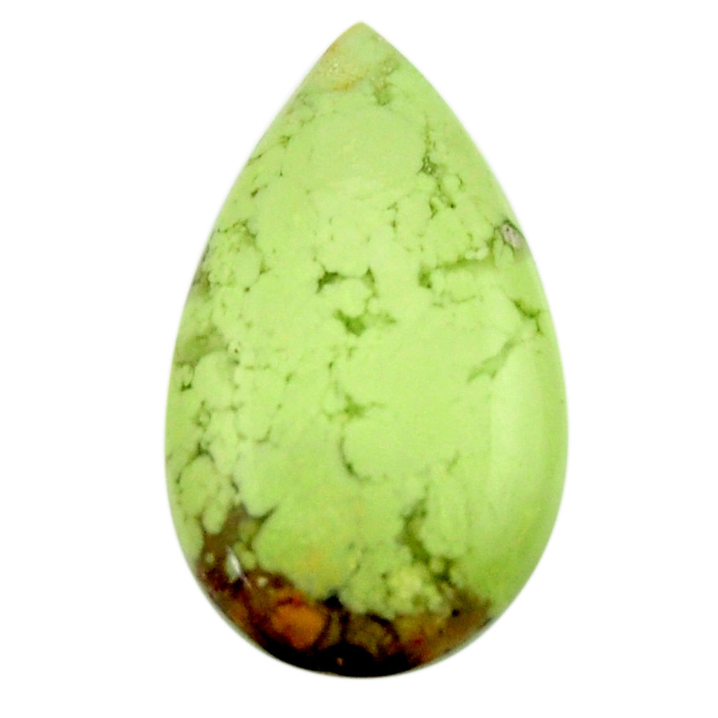  chrysoprase lemon cabochon 27.5x15 mm loose gemstone s17542