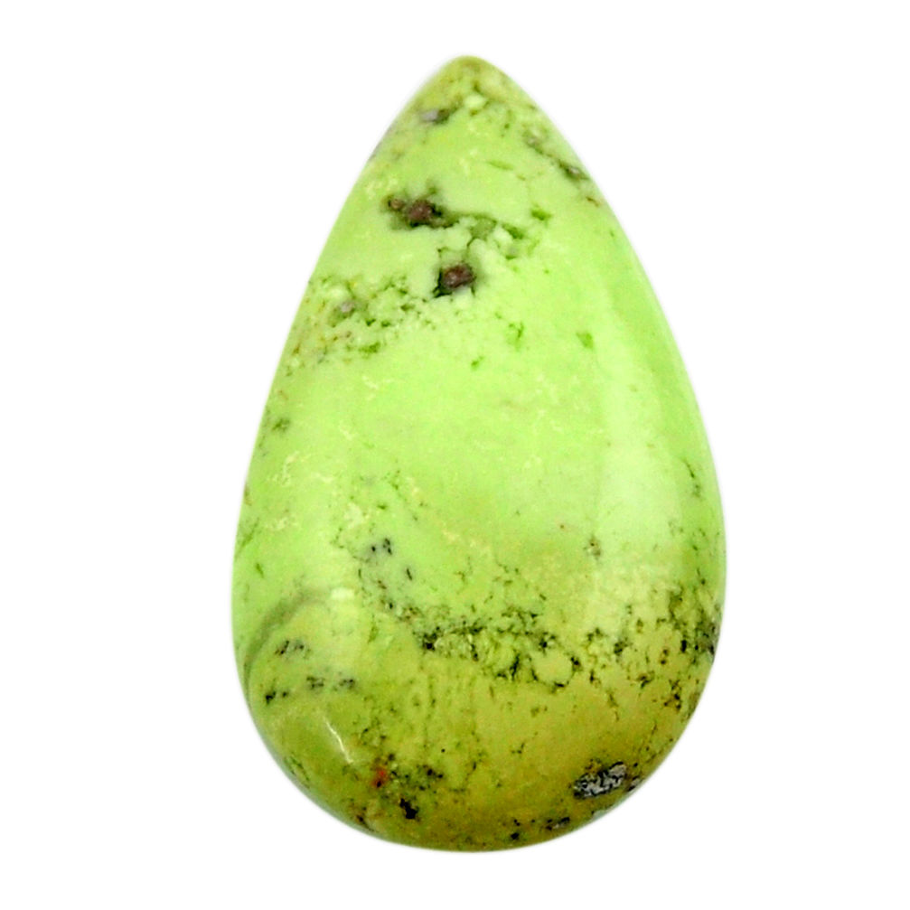 Natural 16.30cts chrysoprase lemon cabochon 27.5x15 mm loose gemstone s17544