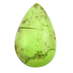 Natural 20.15cts chrysoprase lemon cabochon 27x16 mm pear loose gemstone s17552