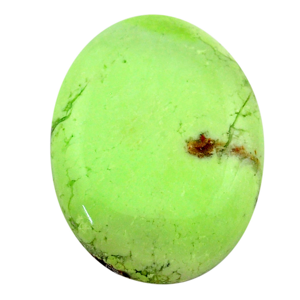 Natural 28.45cts chrysoprase lemon cabochon 28x20 mm oval loose gemstone s23693