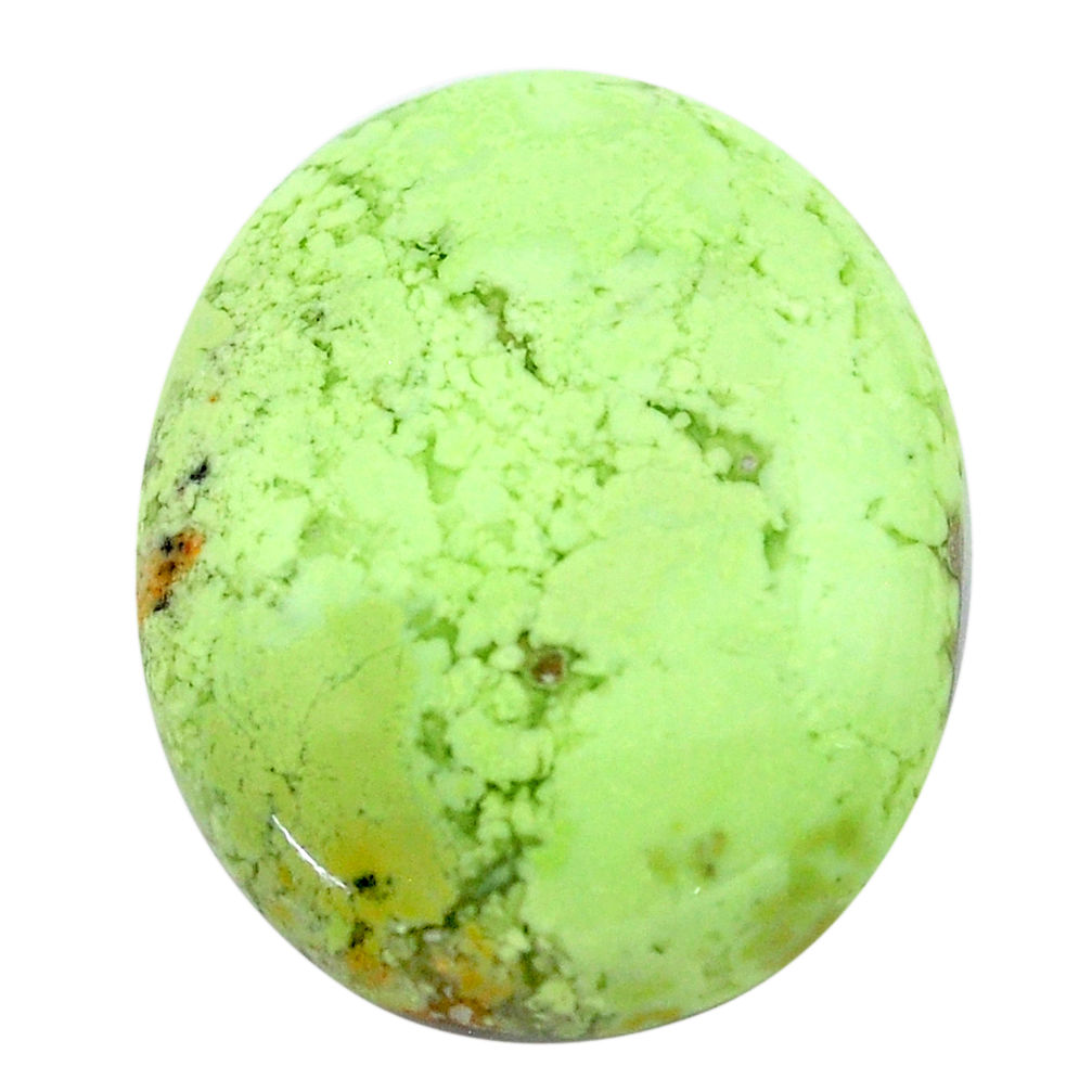 Natural 36.20cts chrysoprase lemon cabochon 28x23 mm oval loose gemstone s23703