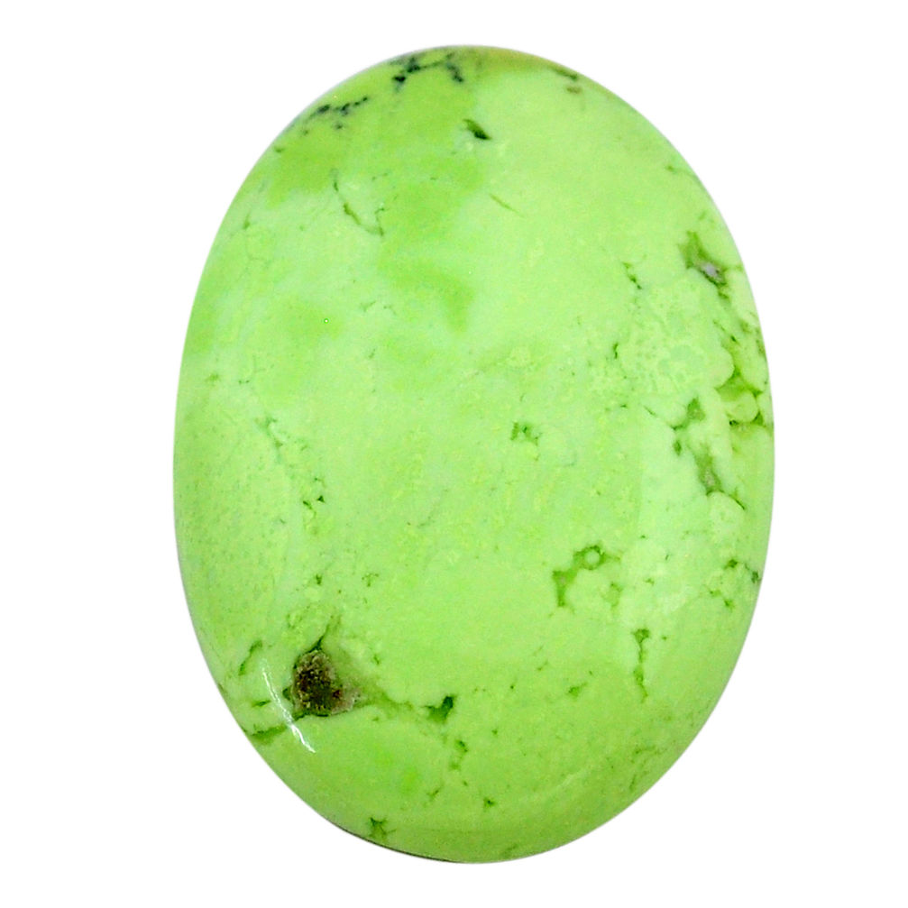 Natural 33.40cts chrysoprase lemon cabochon 30x21 mm oval loose gemstone s23687
