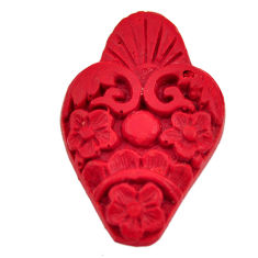  cinnabar spanish red 33.5x22 mm carving loose gemstone s16932