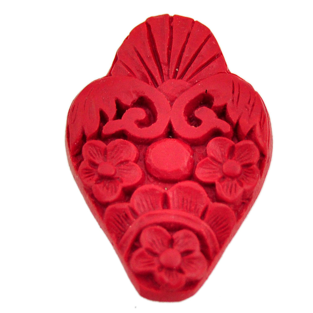  cinnabar spanish red 34x23 mm carving loose gemstone s16936