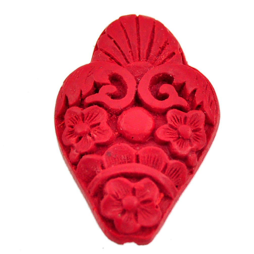  cinnabar spanish red 34x23 mm carving loose gemstone s16940