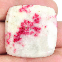 Natural 37.40cts cinnabar spanish red cabochon 29x29 mm loose gemstone s22382