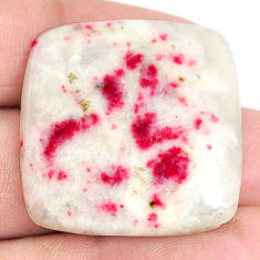 Natural 40.15cts cinnabar spanish red cabochon 30x30 mm loose gemstone s22384