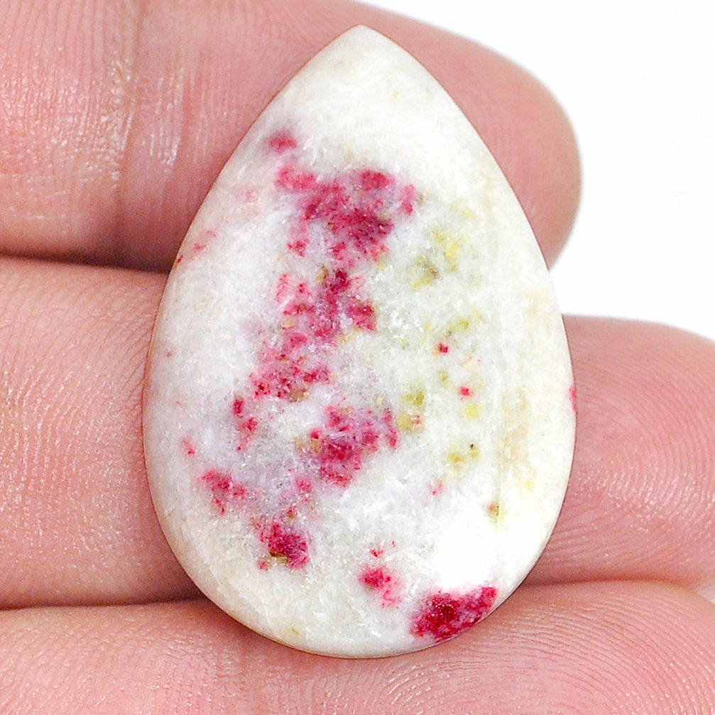 Natural 25.10cts cinnabar spanish red cabochon 32.5x21 mm loose gemstone s28403