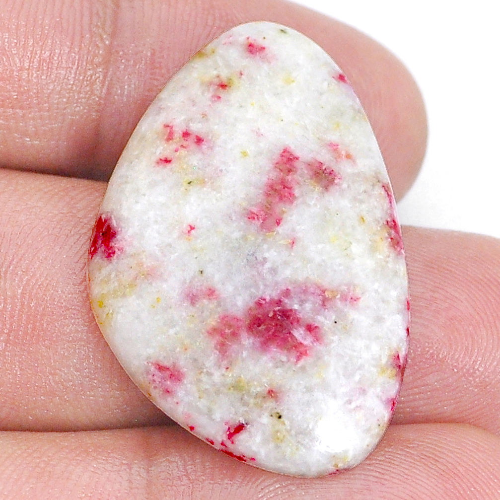 Natural 22.95cts cinnabar spanish red cabochon 33x21 mm loose gemstone s28401