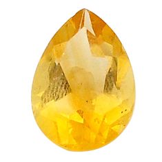 Natural 5.40cts citrine yellow faceted 13.5x10 mm pear loose gemstone s28002