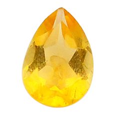 Natural 5.15cts citrine yellow faceted 13.5x10 mm pear loose gemstone s28004
