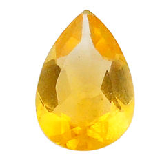 Natural 5.15cts citrine yellow faceted 14x10 mm pear loose gemstone s28007