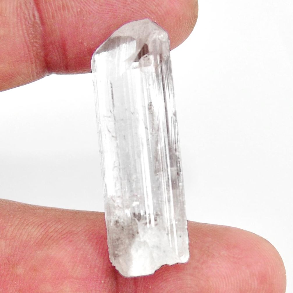 Natural 30.95cts danburite faceted white 37.5x12.5 mm loose gemstone s16452